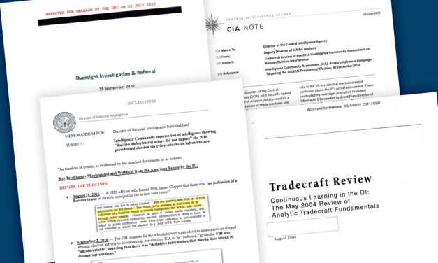 The Significance of the Recently Released Russia Hoax Documents